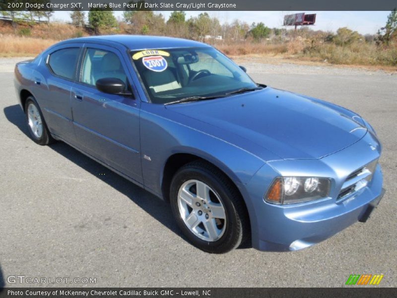 Marine Blue Pearl / Dark Slate Gray/Light Graystone 2007 Dodge Charger SXT