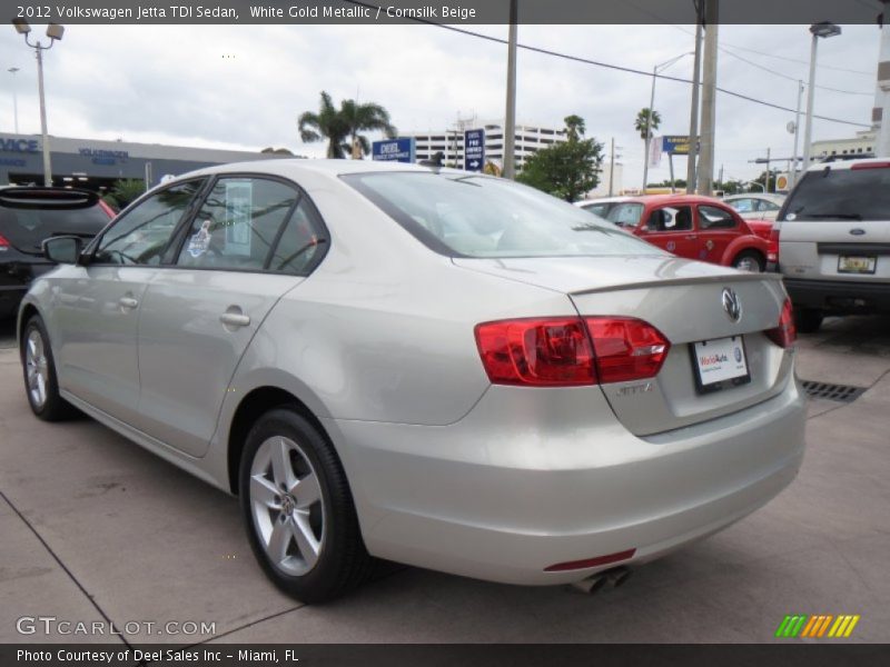 White Gold Metallic / Cornsilk Beige 2012 Volkswagen Jetta TDI Sedan