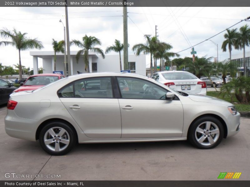 White Gold Metallic / Cornsilk Beige 2012 Volkswagen Jetta TDI Sedan