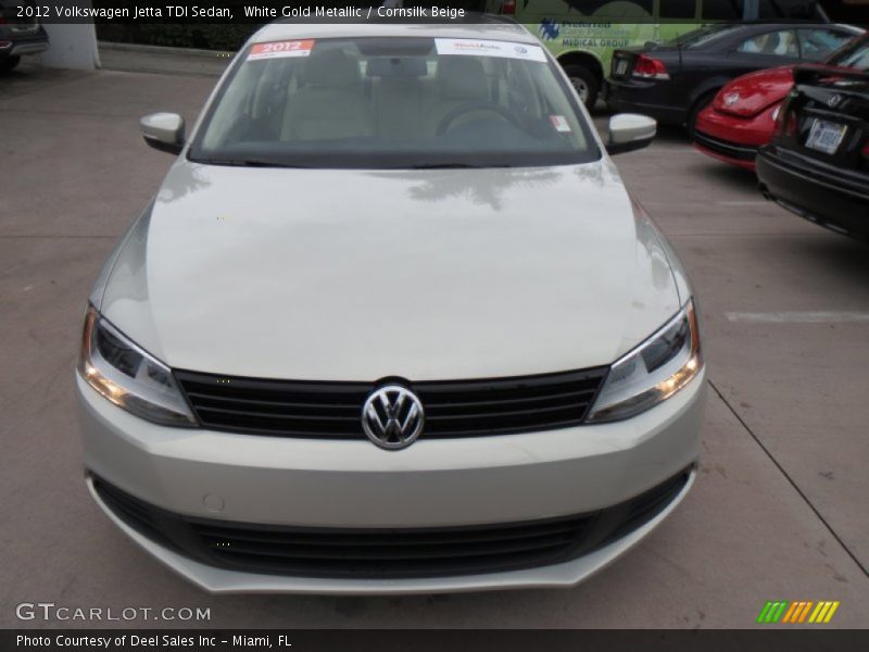 White Gold Metallic / Cornsilk Beige 2012 Volkswagen Jetta TDI Sedan