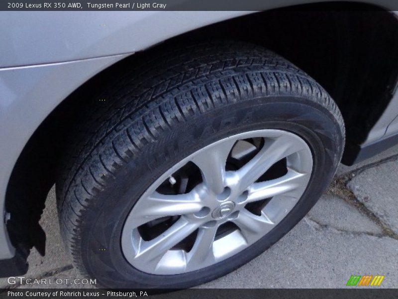 Tungsten Pearl / Light Gray 2009 Lexus RX 350 AWD