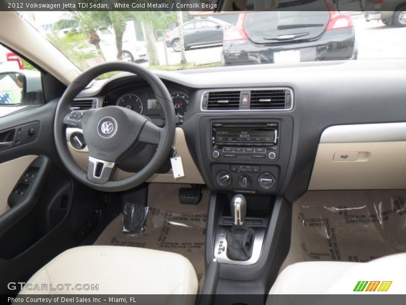 White Gold Metallic / Cornsilk Beige 2012 Volkswagen Jetta TDI Sedan
