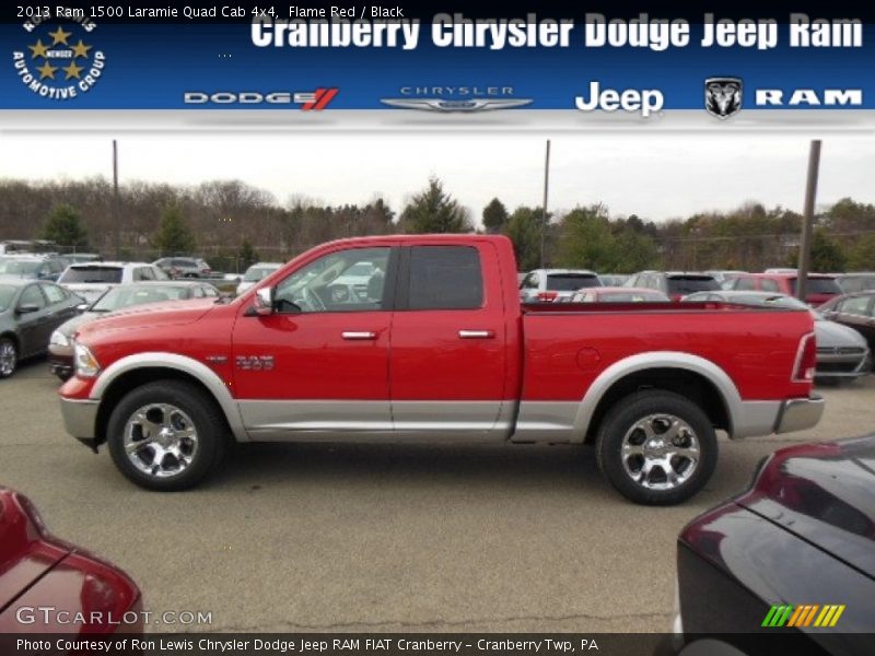 Flame Red / Black 2013 Ram 1500 Laramie Quad Cab 4x4
