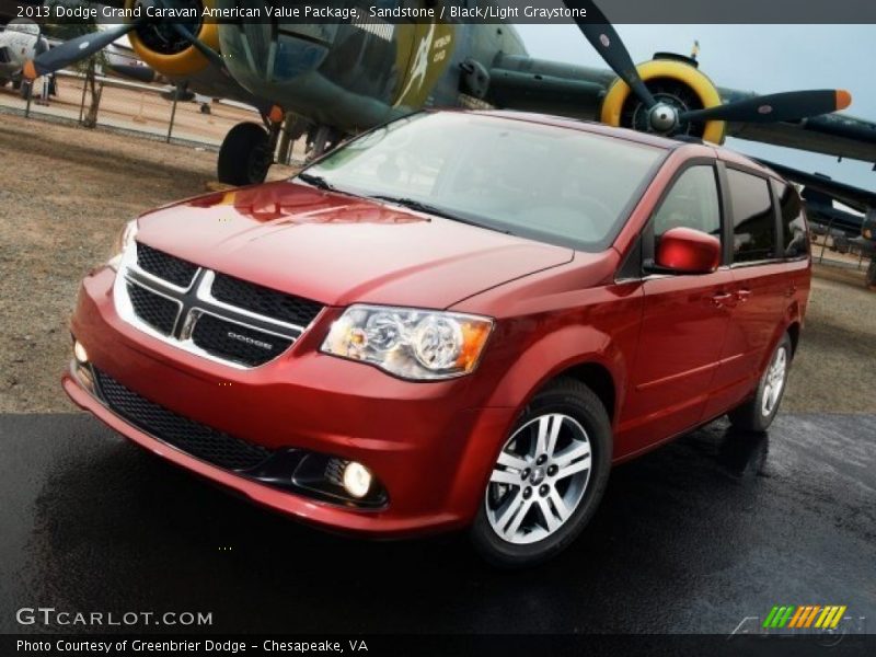 Sandstone / Black/Light Graystone 2013 Dodge Grand Caravan American Value Package