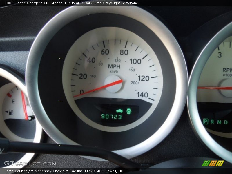 Marine Blue Pearl / Dark Slate Gray/Light Graystone 2007 Dodge Charger SXT
