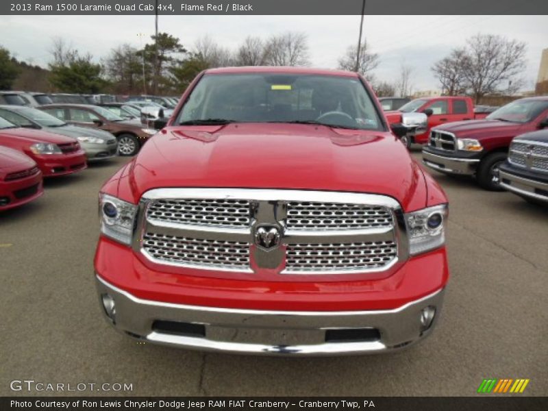Flame Red / Black 2013 Ram 1500 Laramie Quad Cab 4x4