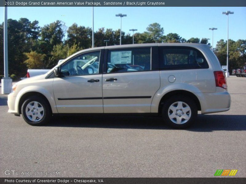 Sandstone / Black/Light Graystone 2013 Dodge Grand Caravan American Value Package