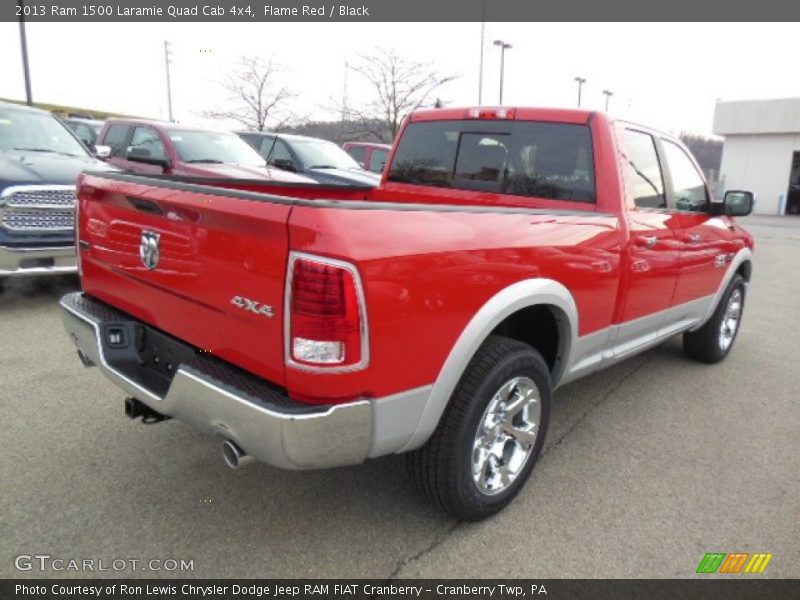 Flame Red / Black 2013 Ram 1500 Laramie Quad Cab 4x4