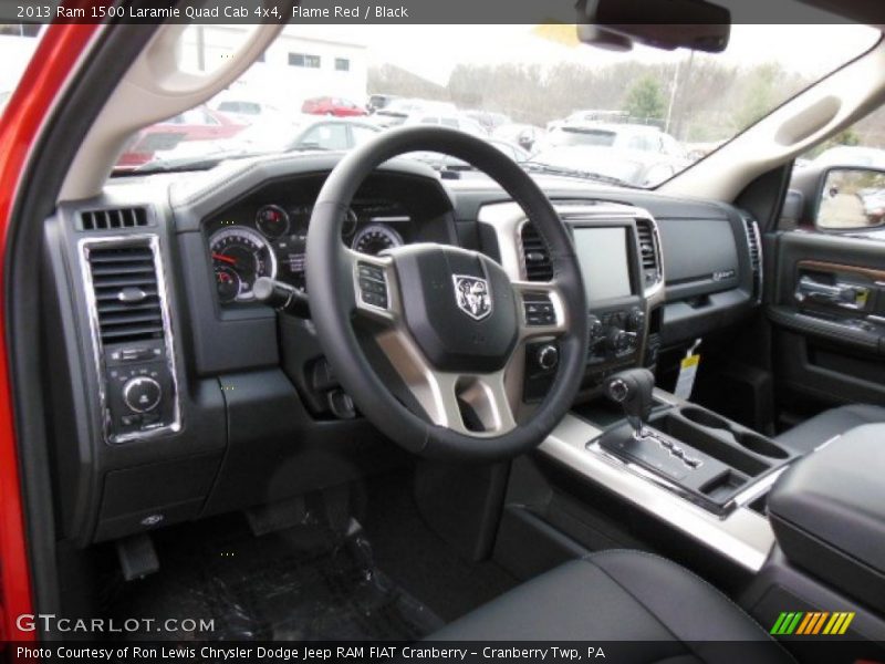 Flame Red / Black 2013 Ram 1500 Laramie Quad Cab 4x4