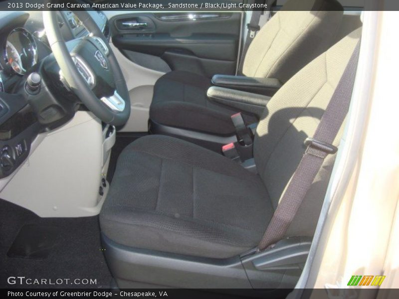 Sandstone / Black/Light Graystone 2013 Dodge Grand Caravan American Value Package
