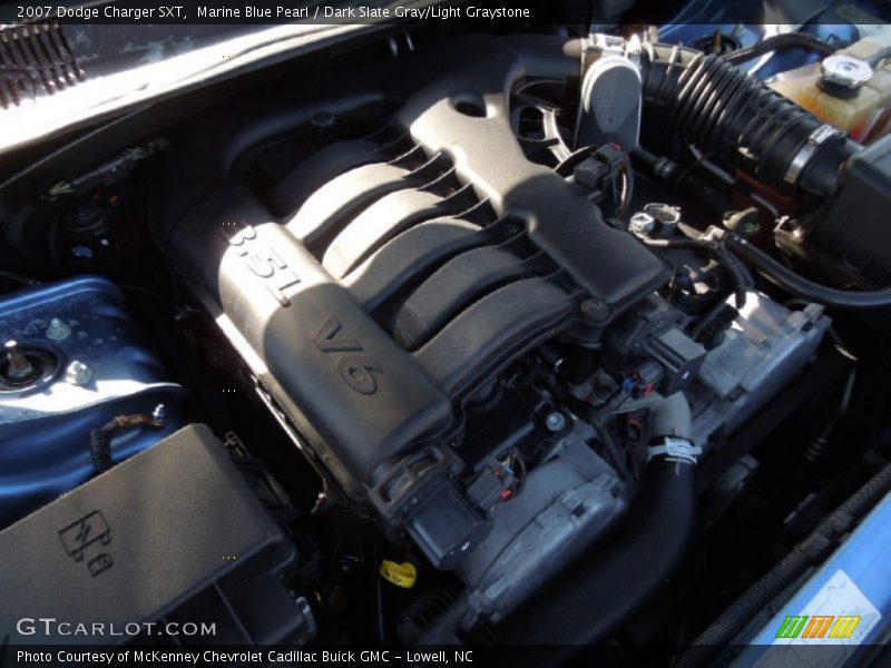 Marine Blue Pearl / Dark Slate Gray/Light Graystone 2007 Dodge Charger SXT