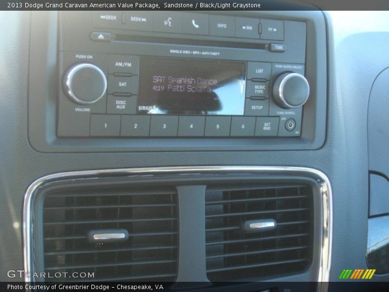 Sandstone / Black/Light Graystone 2013 Dodge Grand Caravan American Value Package