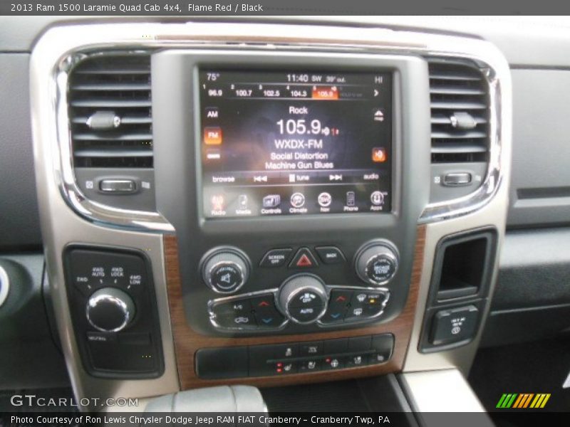 Flame Red / Black 2013 Ram 1500 Laramie Quad Cab 4x4