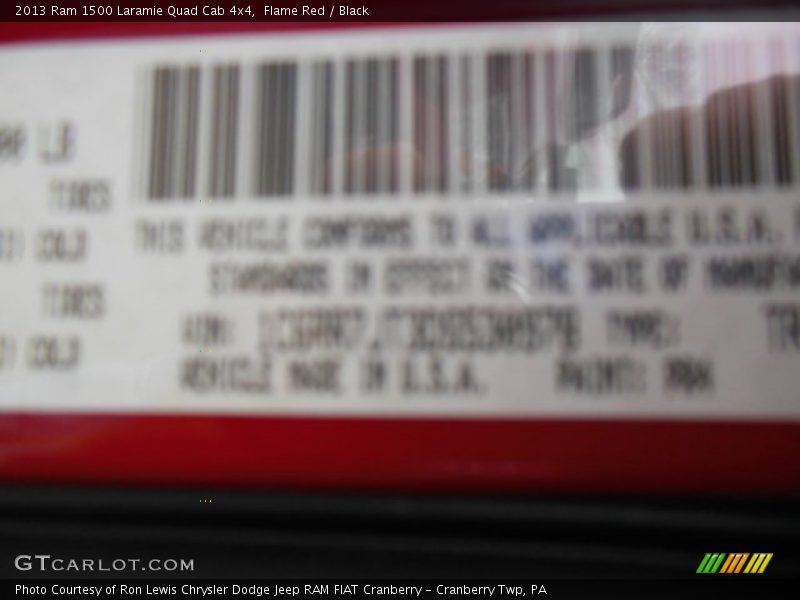 Flame Red / Black 2013 Ram 1500 Laramie Quad Cab 4x4
