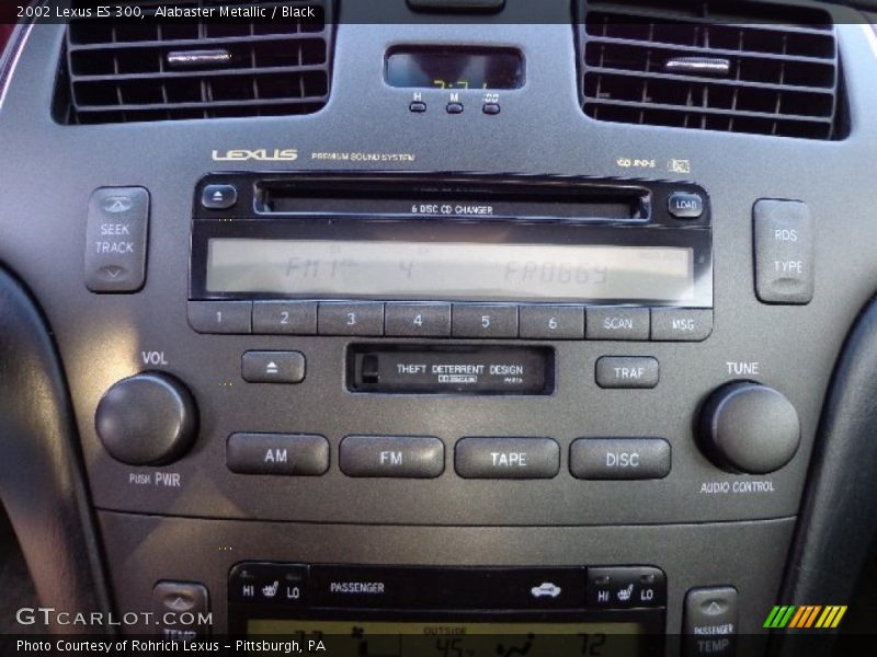 Alabaster Metallic / Black 2002 Lexus ES 300