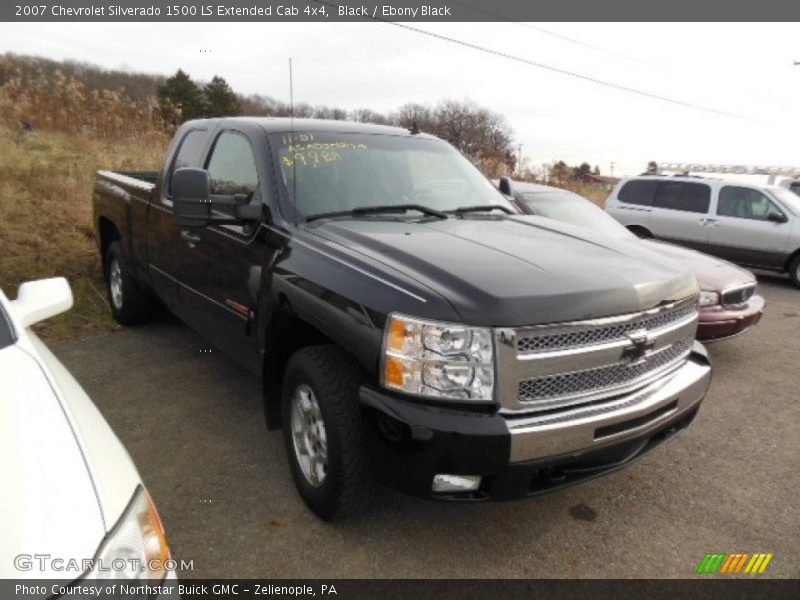 Black / Ebony Black 2007 Chevrolet Silverado 1500 LS Extended Cab 4x4