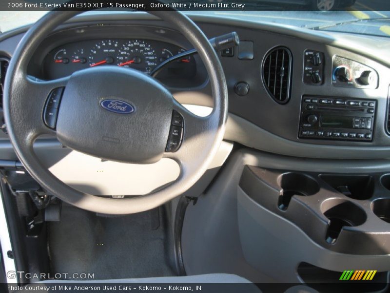 Oxford White / Medium Flint Grey 2006 Ford E Series Van E350 XLT 15 Passenger
