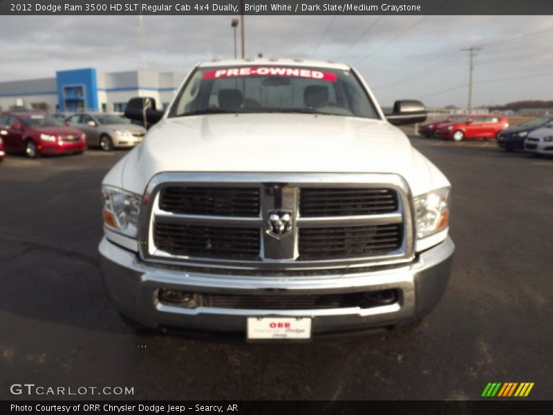 Bright White / Dark Slate/Medium Graystone 2012 Dodge Ram 3500 HD SLT Regular Cab 4x4 Dually