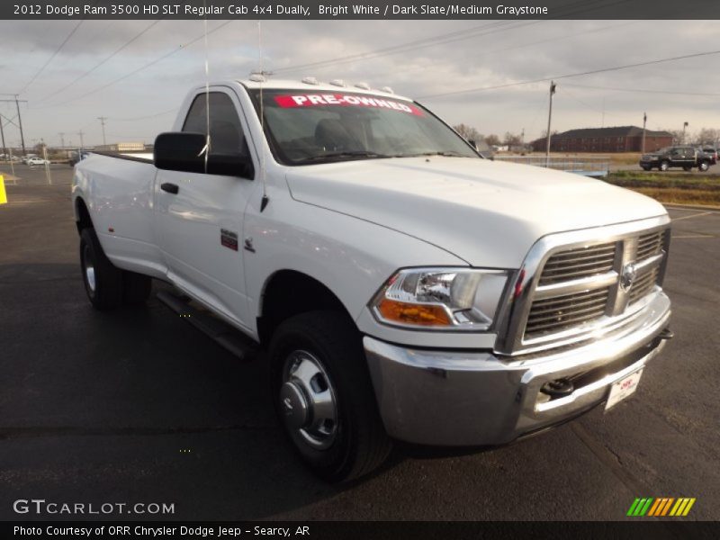 Front 3/4 View of 2012 Ram 3500 HD SLT Regular Cab 4x4 Dually