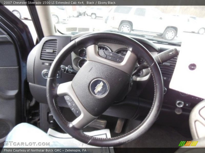 Black / Ebony Black 2007 Chevrolet Silverado 1500 LS Extended Cab 4x4