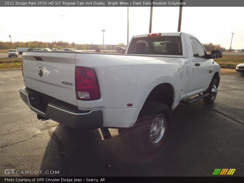 Bright White / Dark Slate/Medium Graystone 2012 Dodge Ram 3500 HD SLT Regular Cab 4x4 Dually