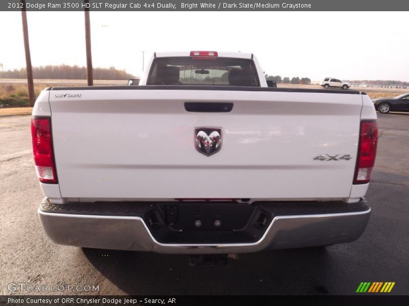 Bright White / Dark Slate/Medium Graystone 2012 Dodge Ram 3500 HD SLT Regular Cab 4x4 Dually