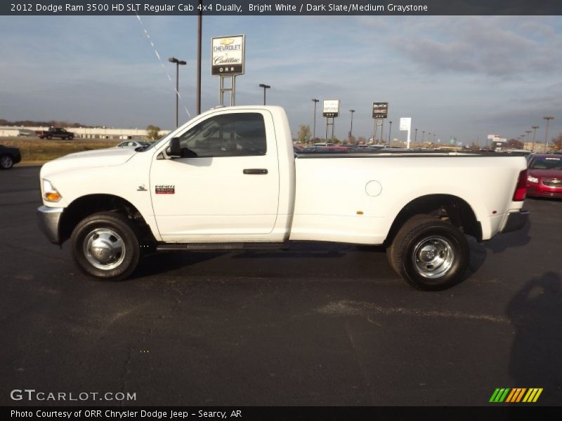 Bright White / Dark Slate/Medium Graystone 2012 Dodge Ram 3500 HD SLT Regular Cab 4x4 Dually