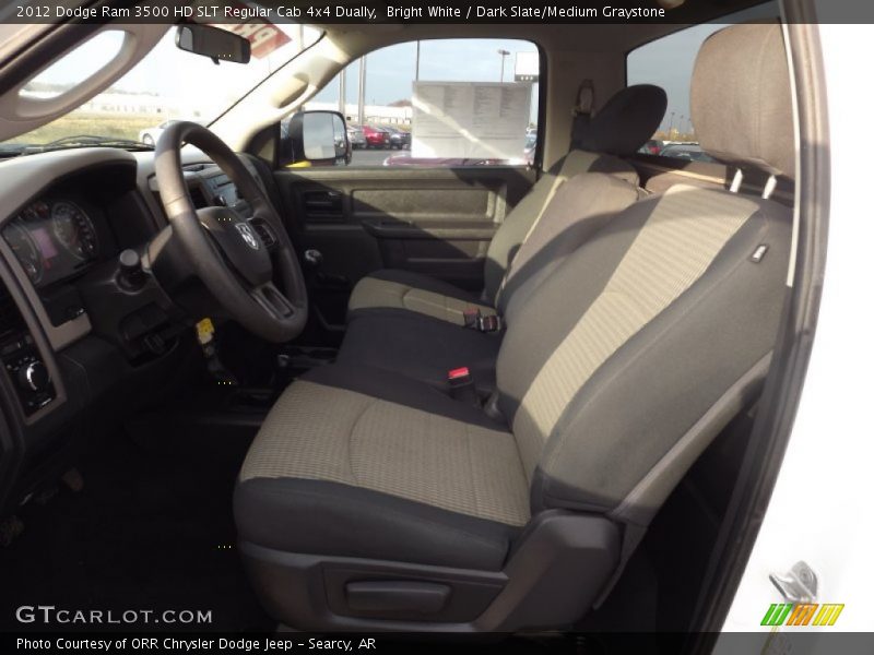 Bright White / Dark Slate/Medium Graystone 2012 Dodge Ram 3500 HD SLT Regular Cab 4x4 Dually