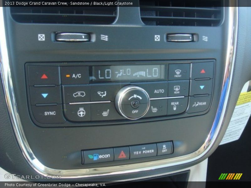 Sandstone / Black/Light Graystone 2013 Dodge Grand Caravan Crew