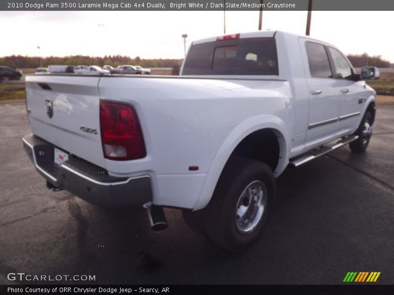 Bright White / Dark Slate/Medium Graystone 2010 Dodge Ram 3500 Laramie Mega Cab 4x4 Dually