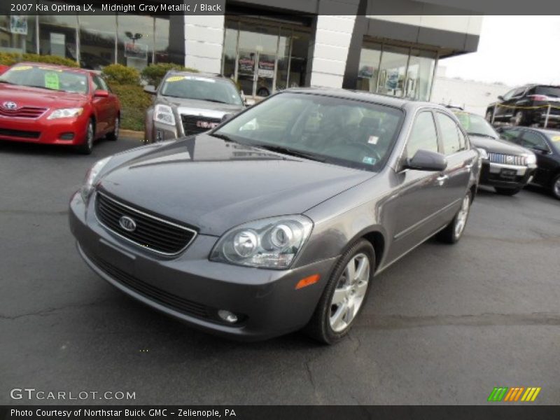 Midnight Gray Metallic / Black 2007 Kia Optima LX