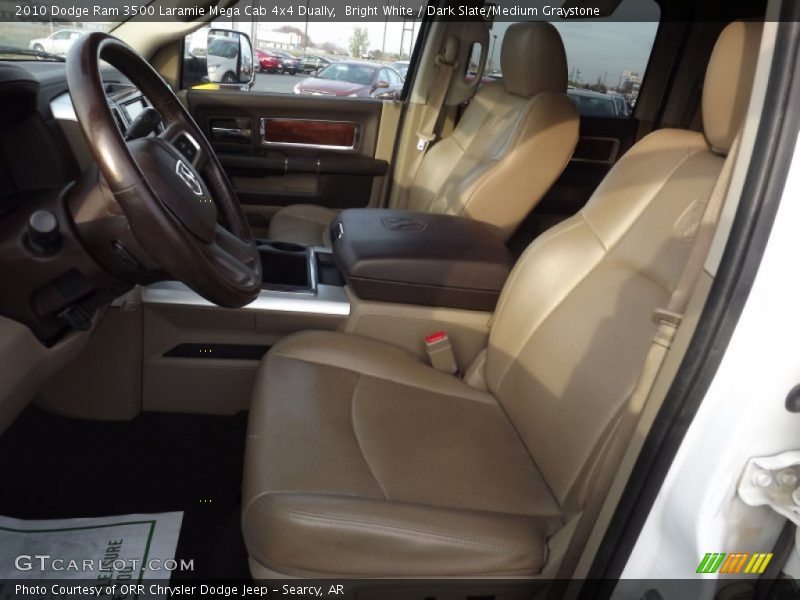 Bright White / Dark Slate/Medium Graystone 2010 Dodge Ram 3500 Laramie Mega Cab 4x4 Dually