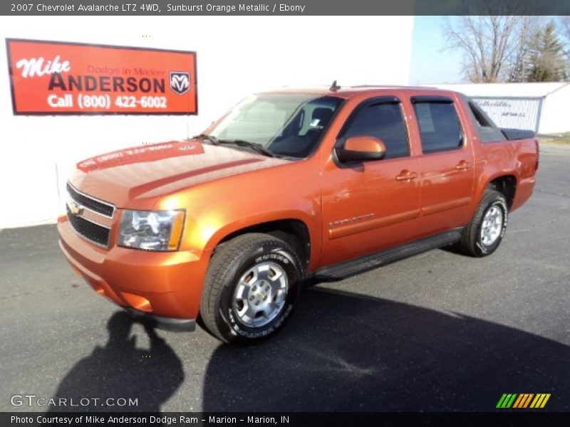Sunburst Orange Metallic / Ebony 2007 Chevrolet Avalanche LTZ 4WD