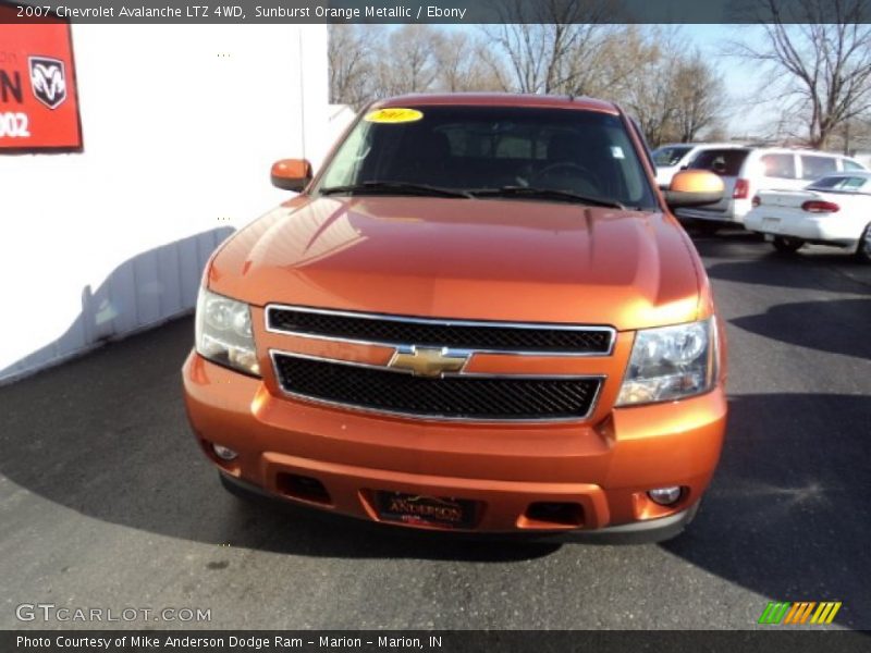 Sunburst Orange Metallic / Ebony 2007 Chevrolet Avalanche LTZ 4WD