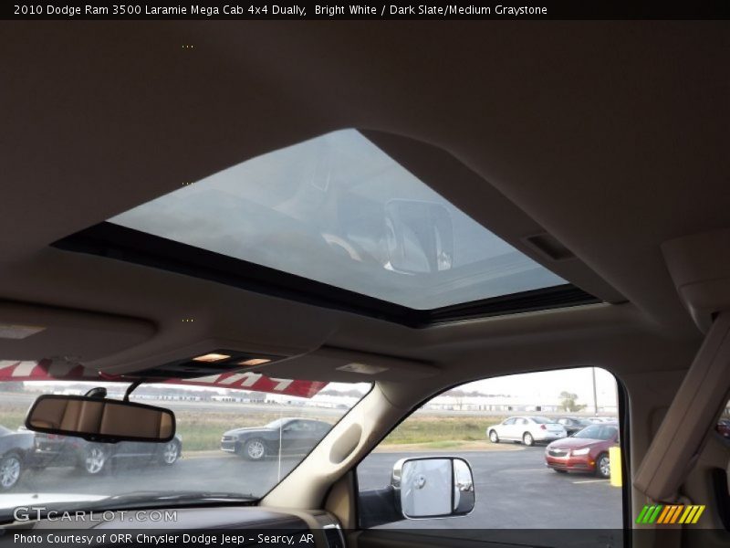 Bright White / Dark Slate/Medium Graystone 2010 Dodge Ram 3500 Laramie Mega Cab 4x4 Dually