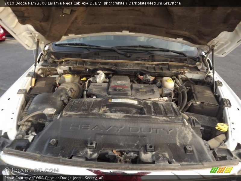 Bright White / Dark Slate/Medium Graystone 2010 Dodge Ram 3500 Laramie Mega Cab 4x4 Dually