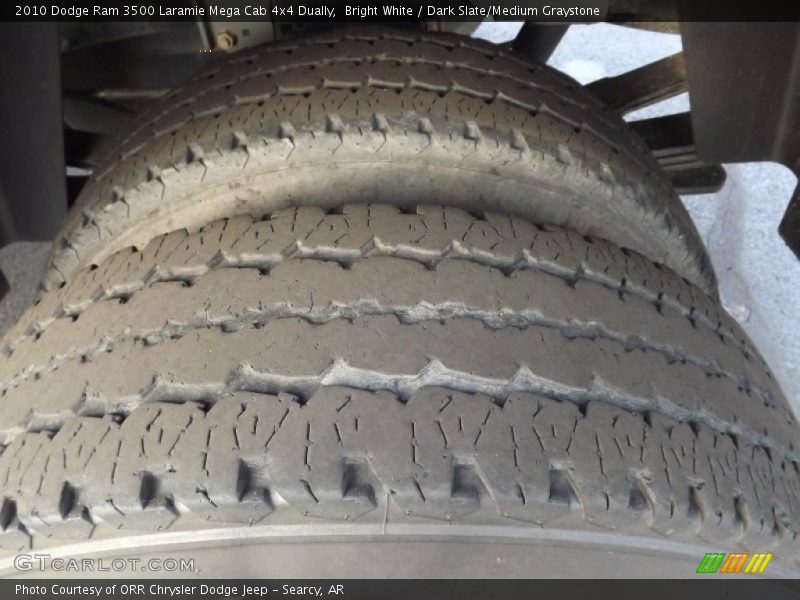 Bright White / Dark Slate/Medium Graystone 2010 Dodge Ram 3500 Laramie Mega Cab 4x4 Dually