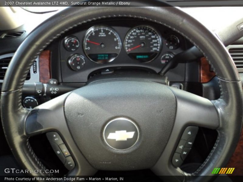 Sunburst Orange Metallic / Ebony 2007 Chevrolet Avalanche LTZ 4WD