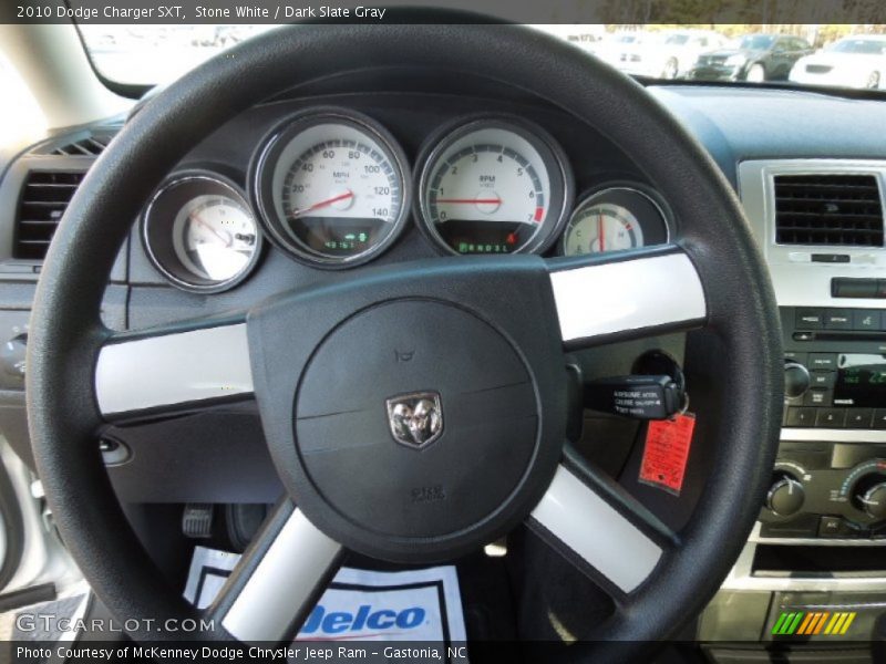 Stone White / Dark Slate Gray 2010 Dodge Charger SXT