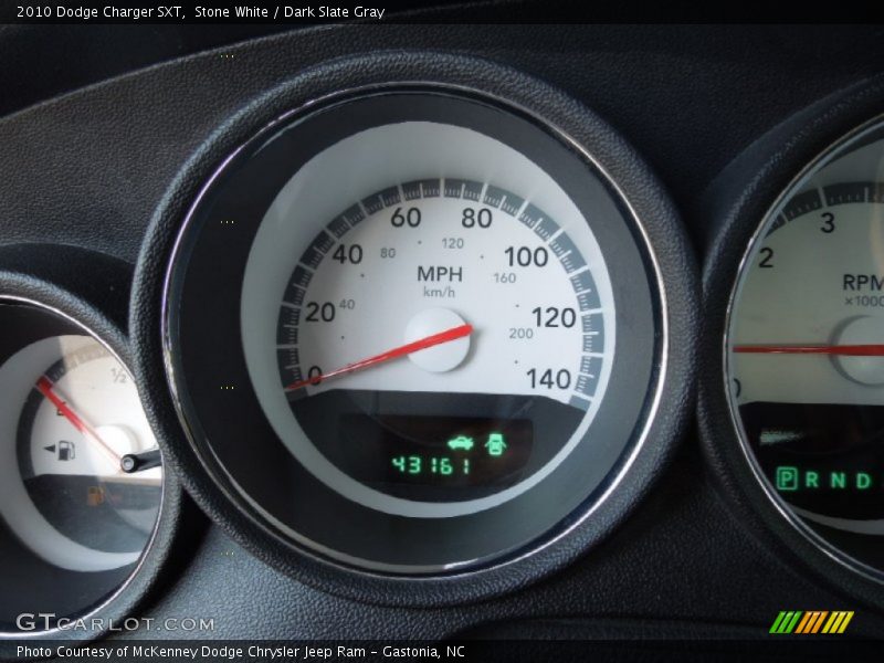 Stone White / Dark Slate Gray 2010 Dodge Charger SXT
