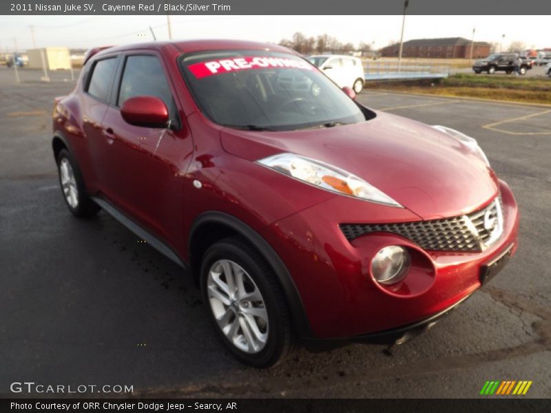 Cayenne Red / Black/Silver Trim 2011 Nissan Juke SV