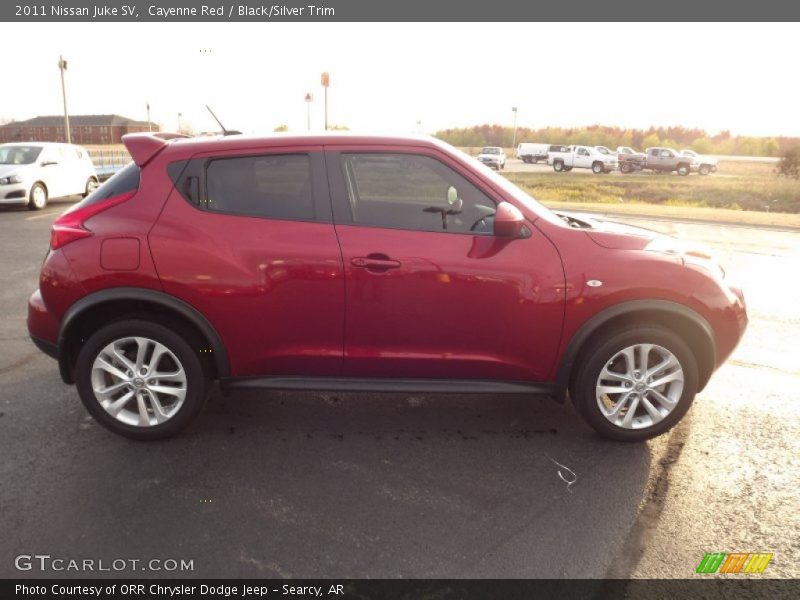 Cayenne Red / Black/Silver Trim 2011 Nissan Juke SV