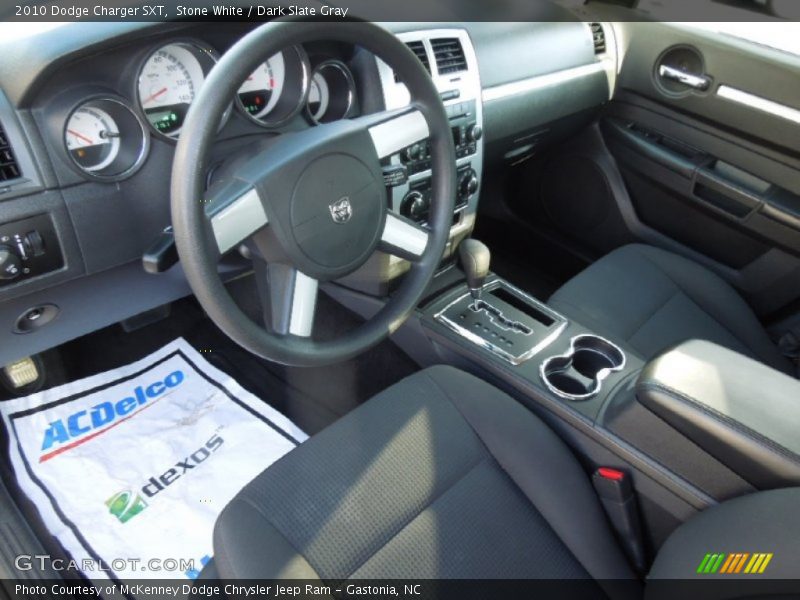 Stone White / Dark Slate Gray 2010 Dodge Charger SXT