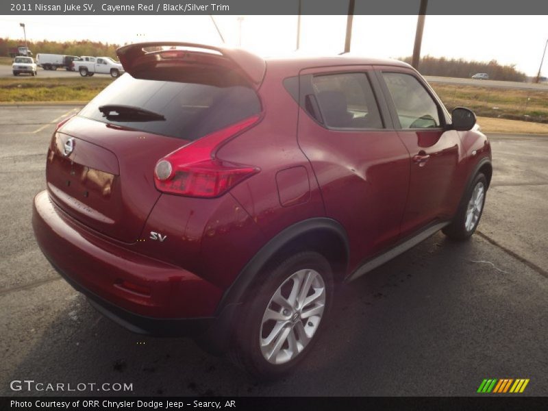 Cayenne Red / Black/Silver Trim 2011 Nissan Juke SV