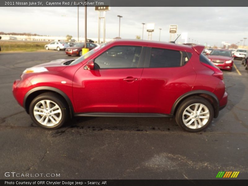 Cayenne Red / Black/Silver Trim 2011 Nissan Juke SV