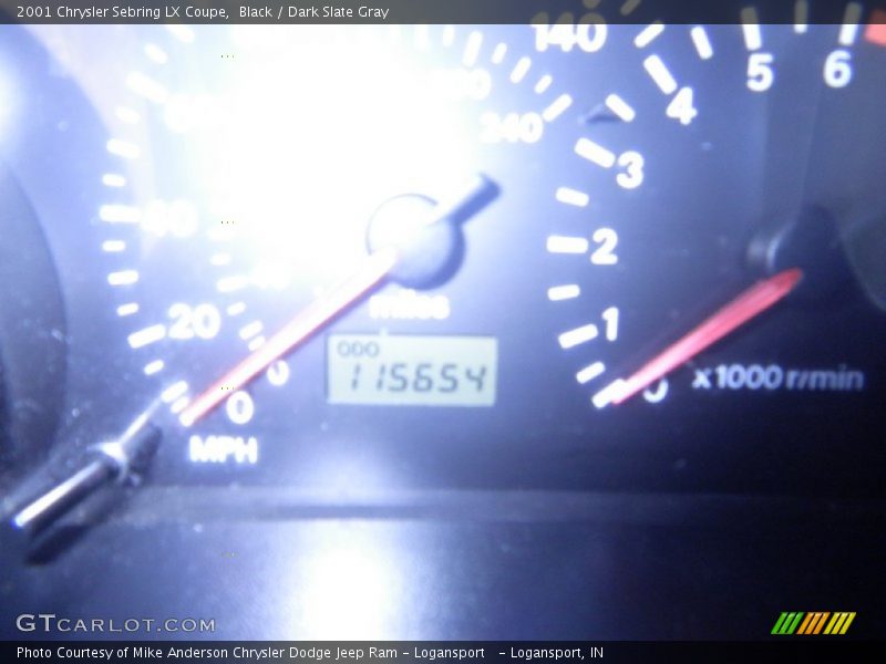 Black / Dark Slate Gray 2001 Chrysler Sebring LX Coupe