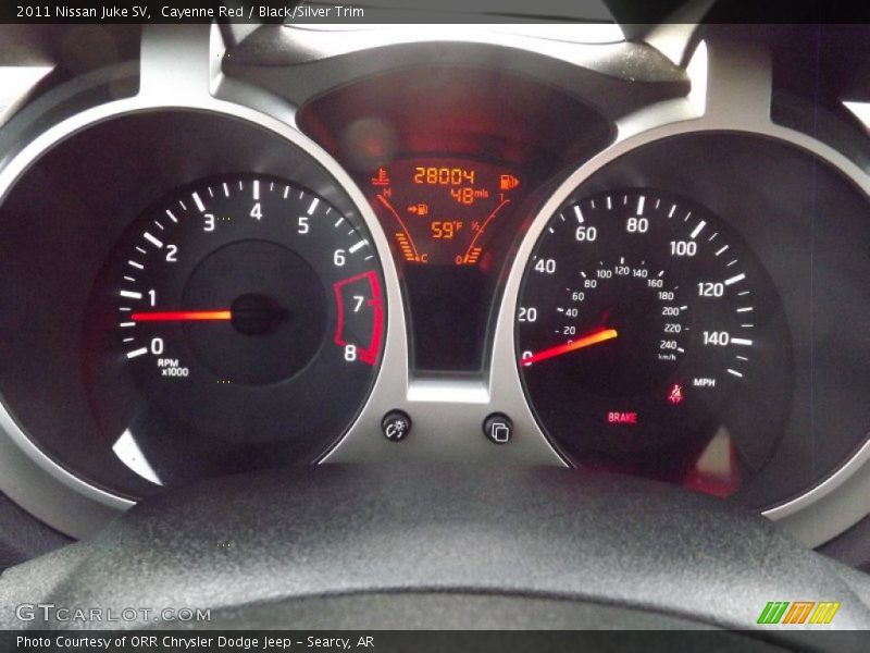 Cayenne Red / Black/Silver Trim 2011 Nissan Juke SV