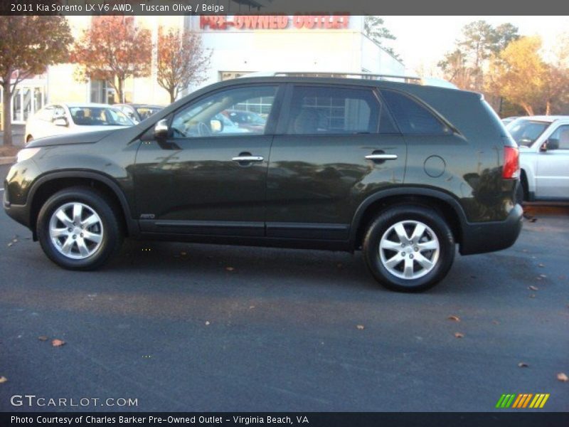 Tuscan Olive / Beige 2011 Kia Sorento LX V6 AWD