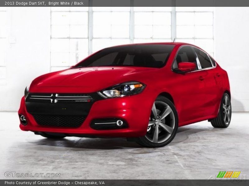 Bright White / Black 2013 Dodge Dart SXT