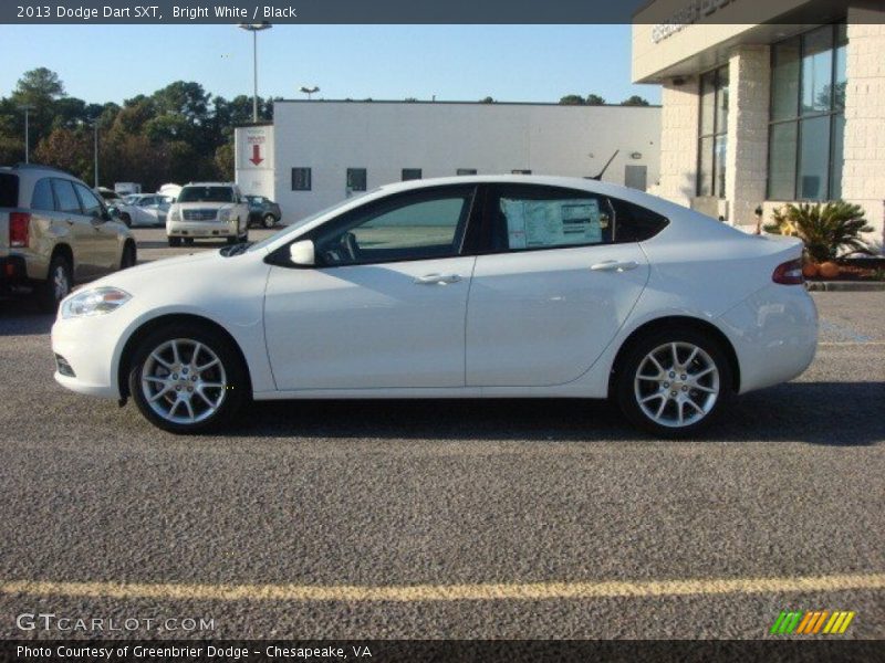 Bright White / Black 2013 Dodge Dart SXT